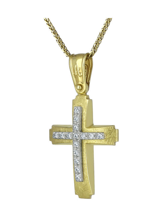 Damen Gold Kreuz 14K