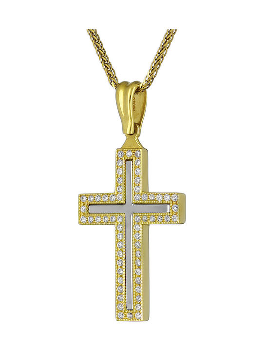 Damen Gold Kreuz 14K