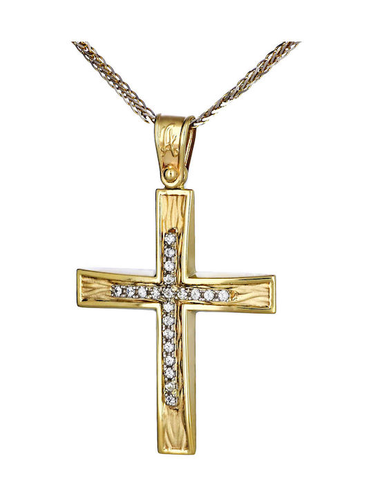 Damen Gold Kreuz 14K