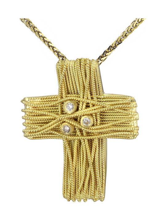 Damen Gold Kreuz 18K