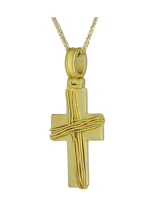 Herren Gold Kreuz 18K