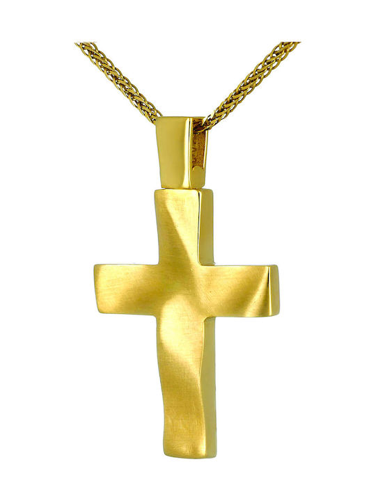 Herren Gold Kreuz 14K