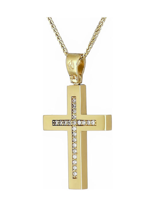 Femeiesc Aur Cruce 14K