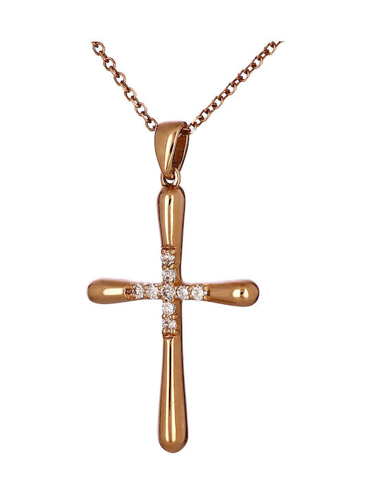 Roségold Kreuz 18K