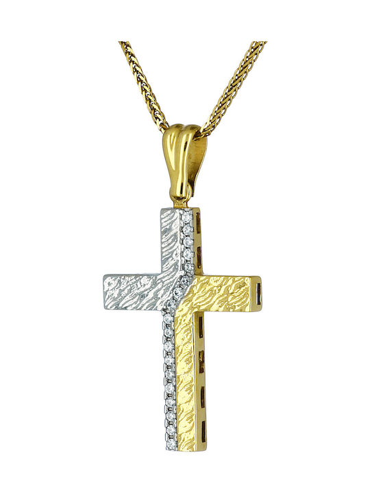 Damen Gold Kreuz 14K