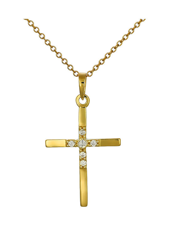 Damen Gold Kreuz 14K