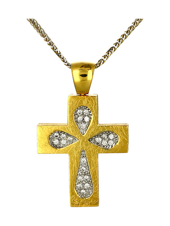 Damen Gold Kreuz 14K