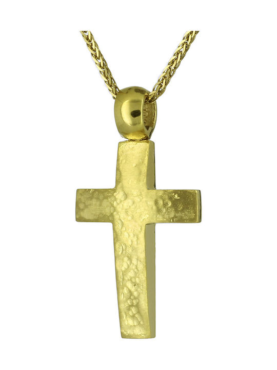 Herren Gold Kreuz 14K