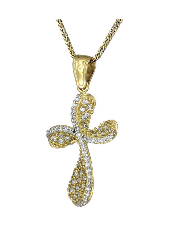 Damen Gold Kreuz 14K