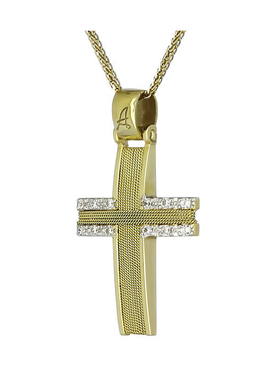 Femeiesc Aur Cruce 14K