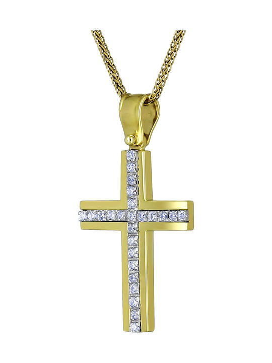 Femeiesc Aur Cruce 14K