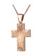 Damen Roségold Kreuz 14K