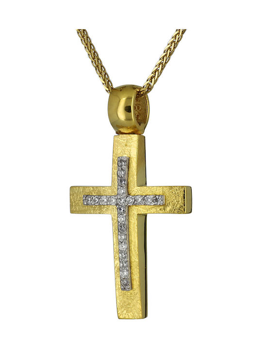 Damen Gold Kreuz 14K