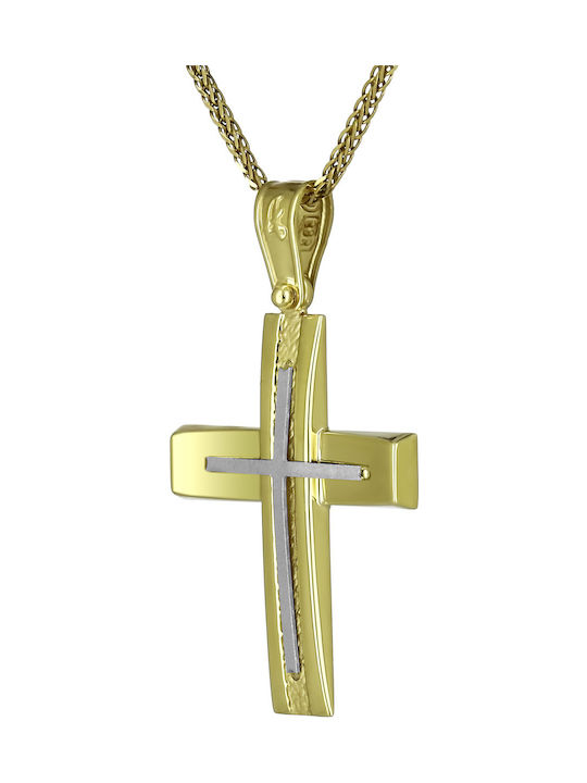 Herren Gold Kreuz 14K