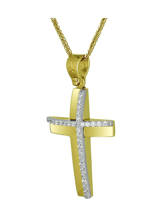 Damen Gold Kreuz 14K