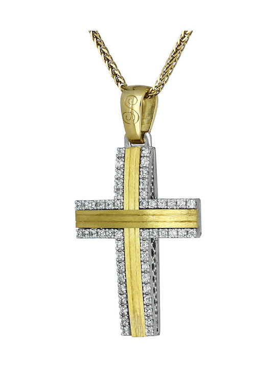 Damen Gold Kreuz 14K