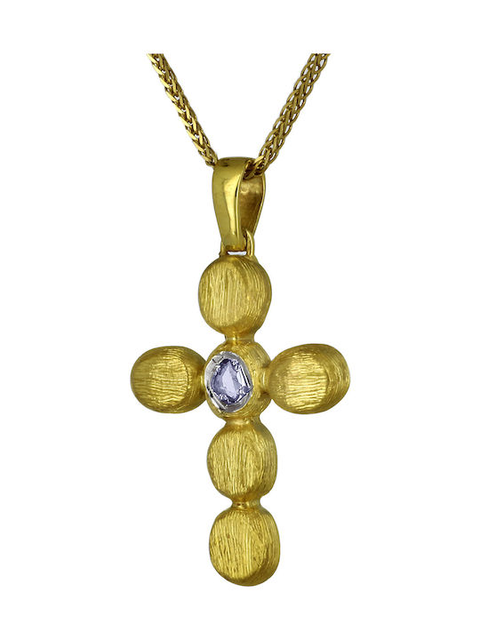 Damen Gold Kreuz 14K