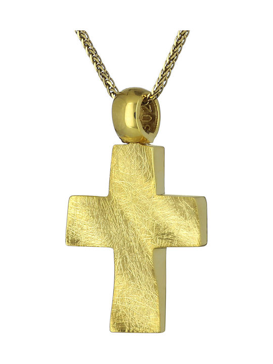 Herren Gold Kreuz 18K