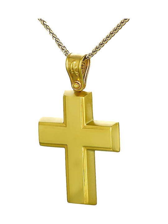 Herren Gold Kreuz 14K