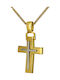 Herren Gold Kreuz 14K