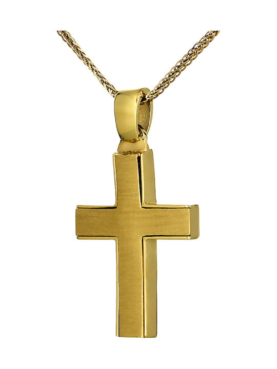 Herren Gold Kreuz 14K