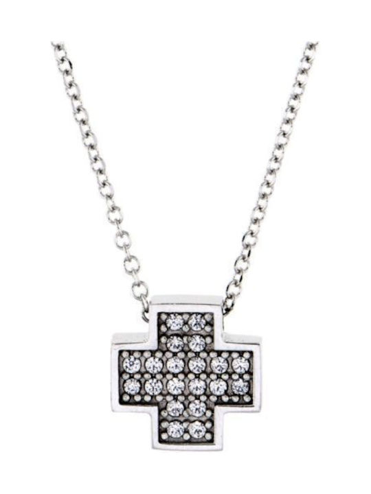 Women's White Gold Cross 14K