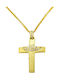 Damen Gold Kreuz 14K mit Kette