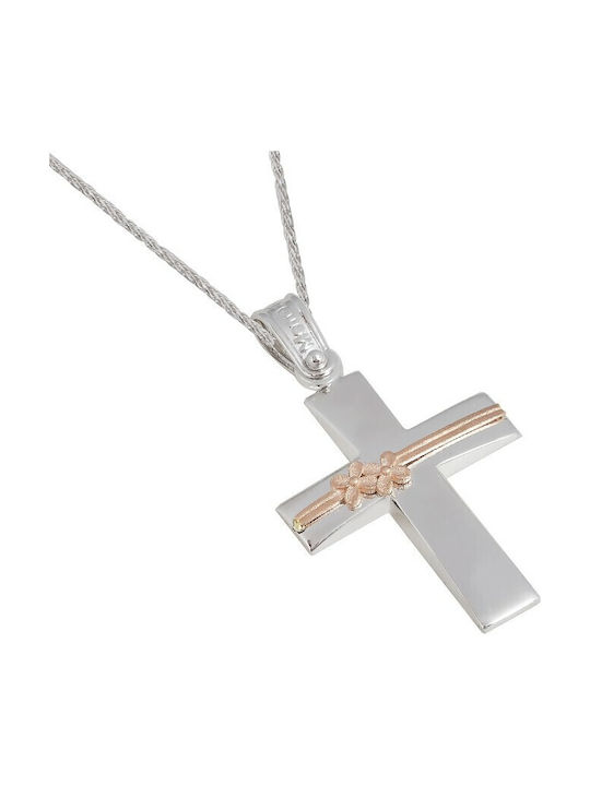 Women's Rose Gold Cross 14K with Chain