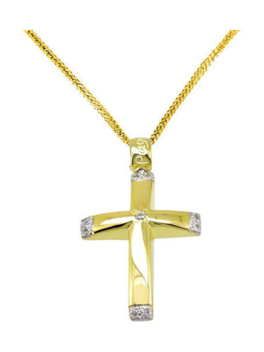 Damen Gold Kreuz 14K