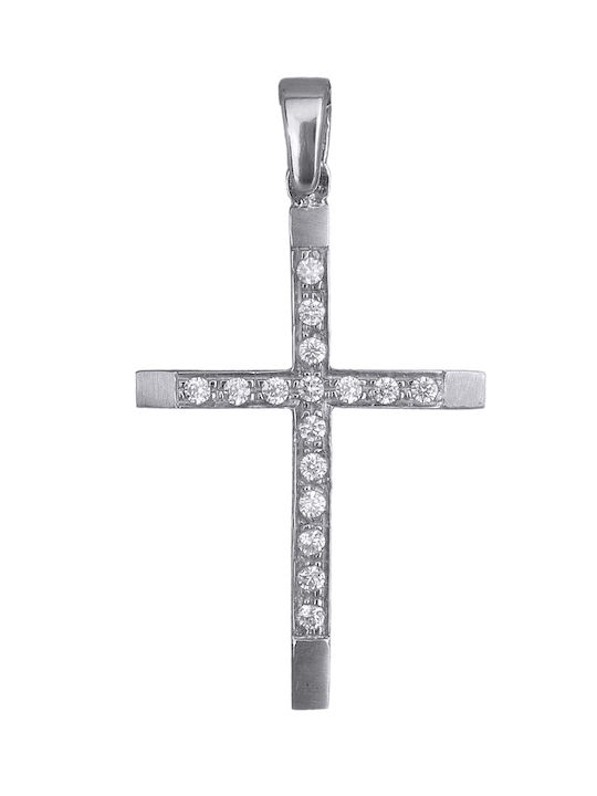 White Gold Cross 9K