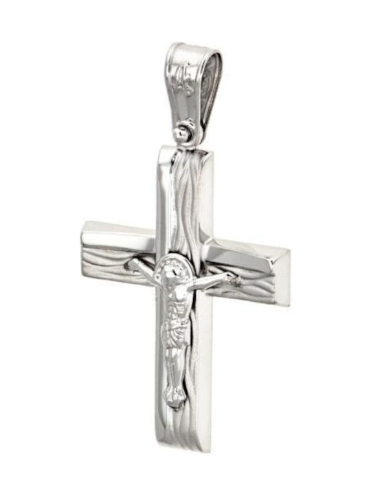 Weißgold Kreuz 14K