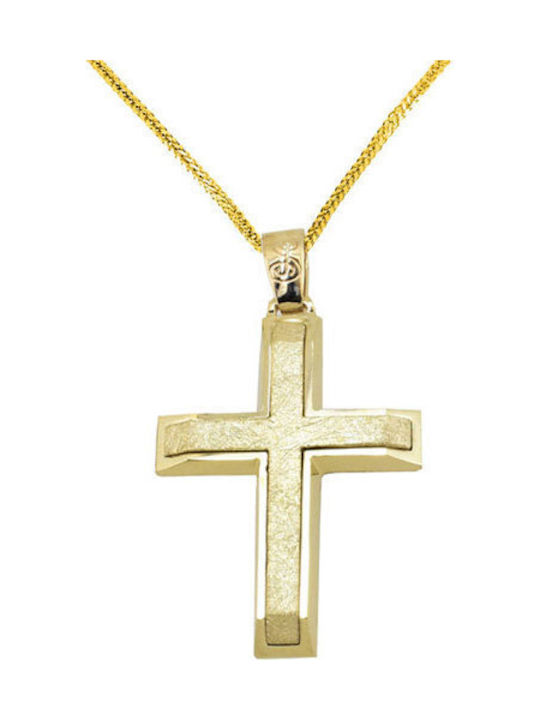 Men's Gold Cross 14K with Chain