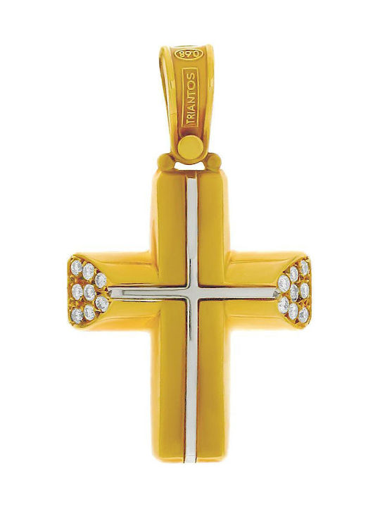 Damen Gold Kreuz 18K