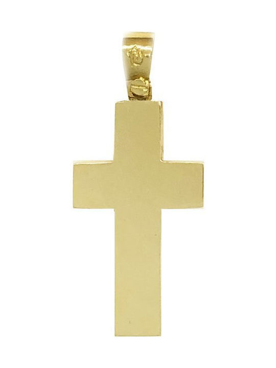 Herren Gold Kreuz 14K mit Kette