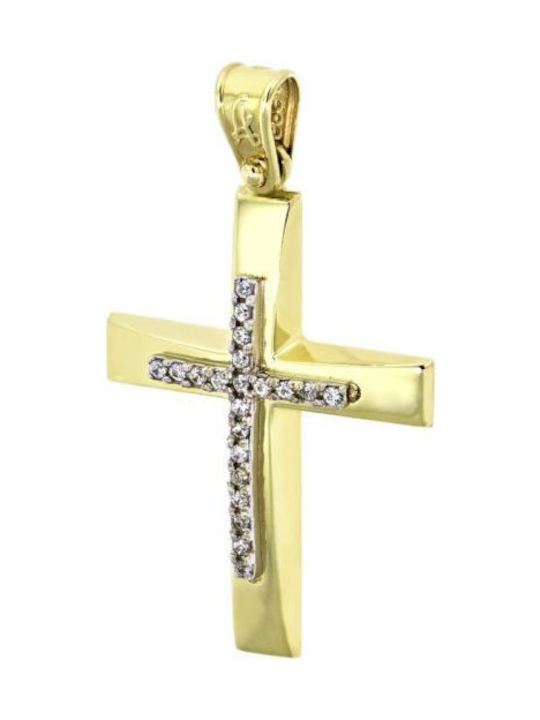 Damen Gold Kreuz 14K