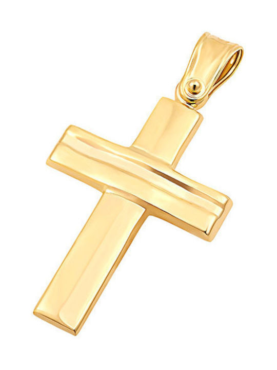 Herren Gold Kreuz 14K