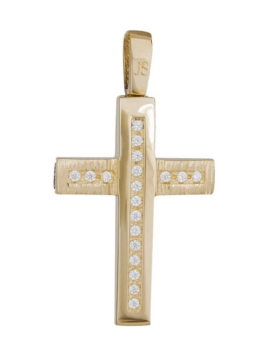 Damen Gold Kreuz 14K