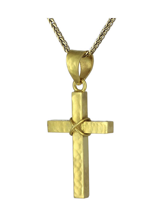 Herren Gold Kreuz 18K