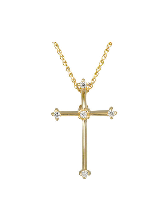 Damen Gold Kreuz 14K