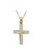 Damen Gold Kreuz 14K mit Kette