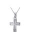 Men's White Gold Cross 14K with Chain