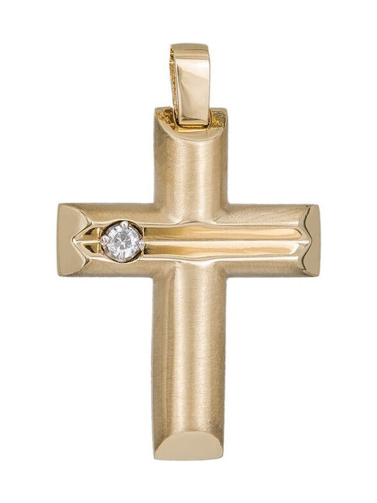 Damen Gold Kreuz 14K