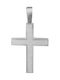 Men's White Gold Cross 14K