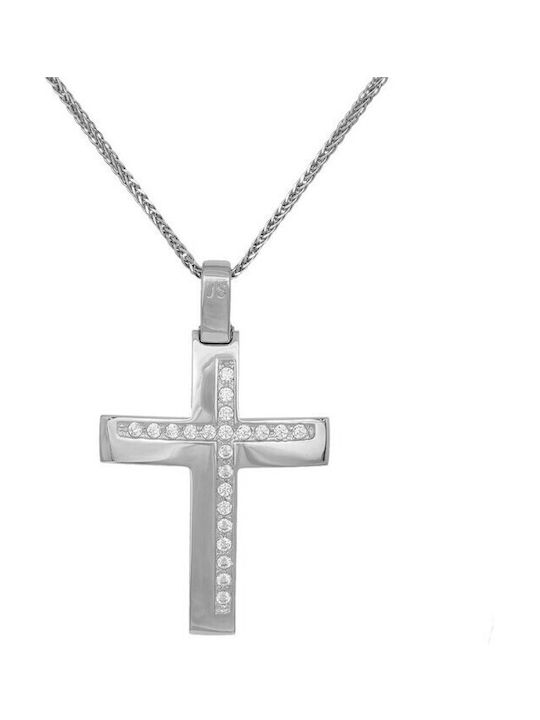 Damen Gold Kreuz 14K mit Kette