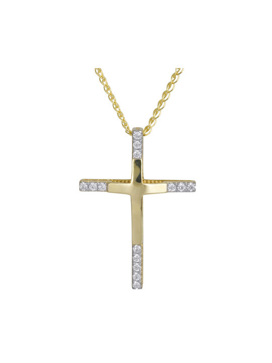 Femeiesc Aur Cruce 14K