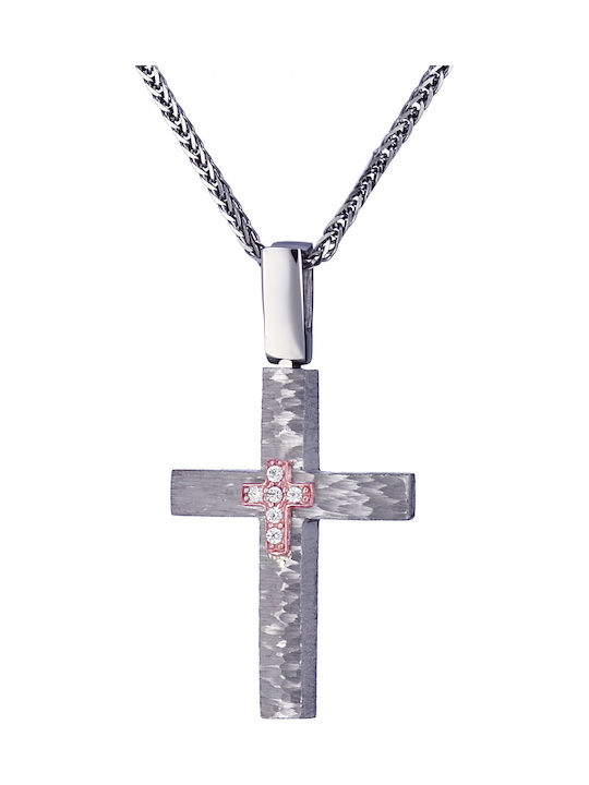 Women's White Gold Cross 14K