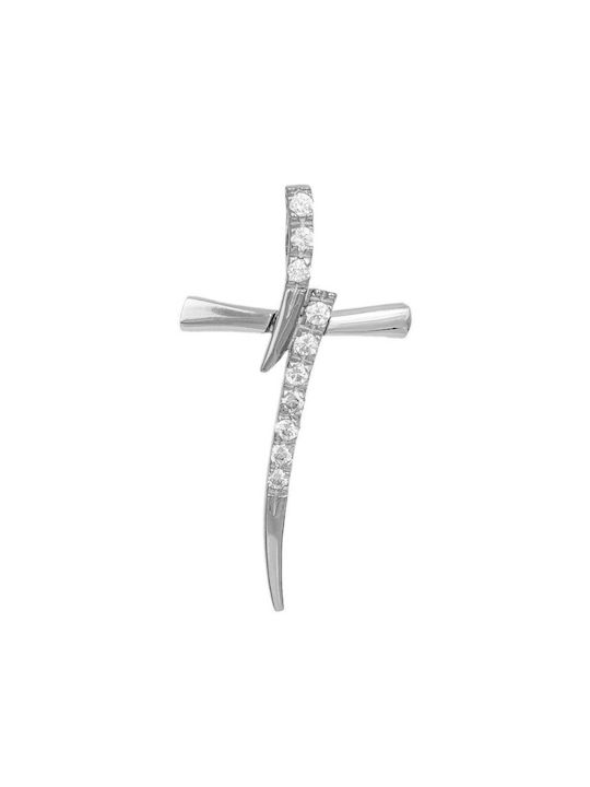 Women's White Gold Cross 14K