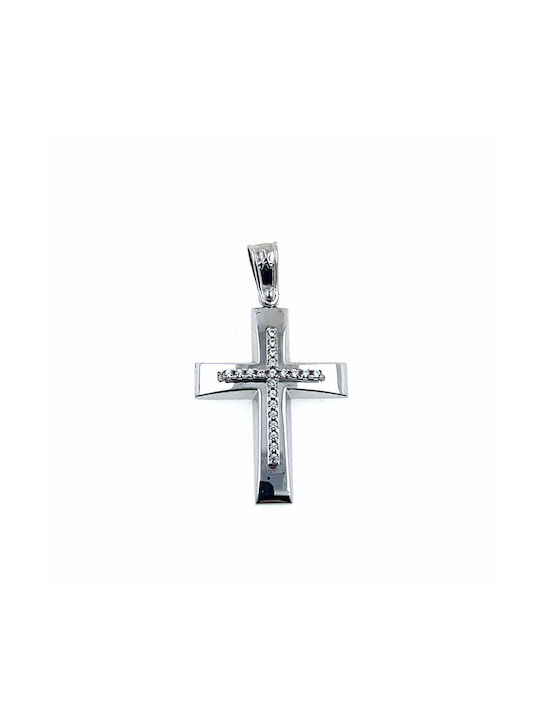 White Gold Cross 14K