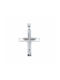 White Gold Cross 14K Xr556