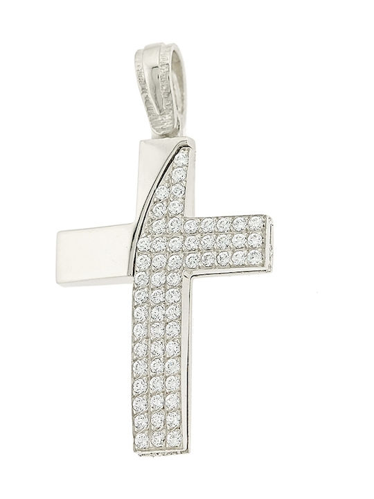 White Gold Cross 14K